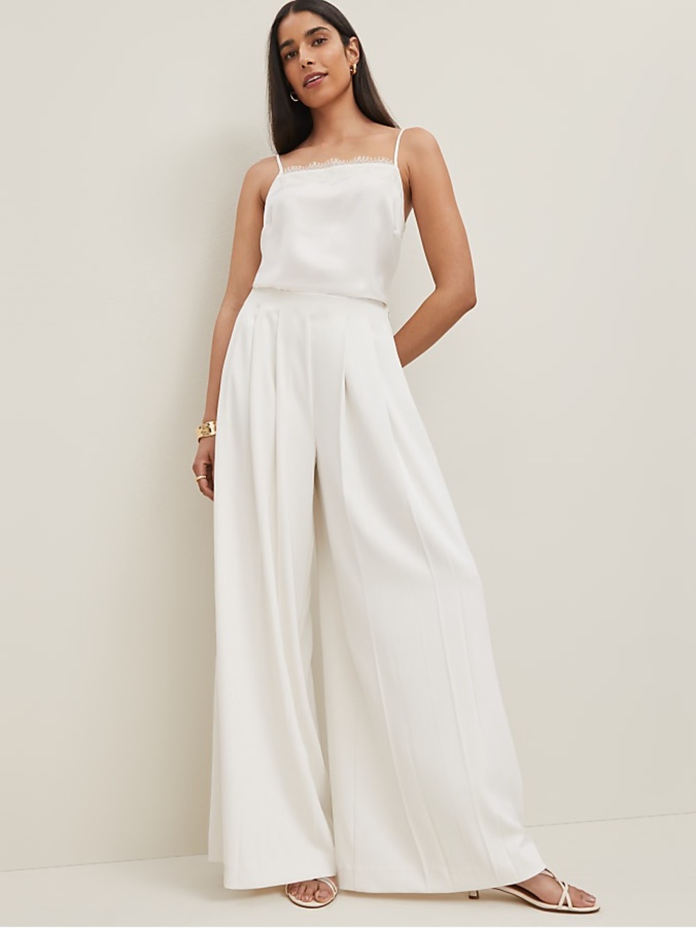 Ann Taylor The Petite Triple Pleat Palazzo Pant 857380